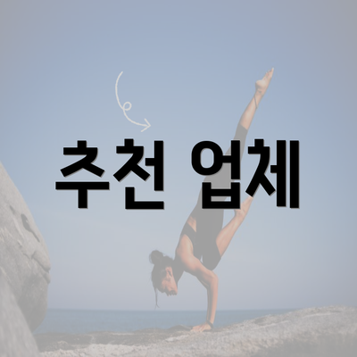 추천 업체