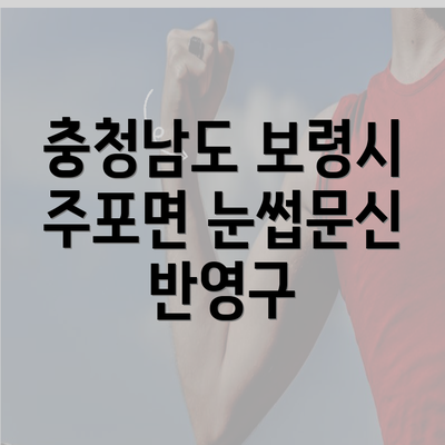 충청남도 보령시 주포면 눈썹문신 반영구