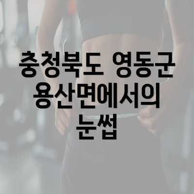 충청북도 영동군 용산면에서의 눈썹