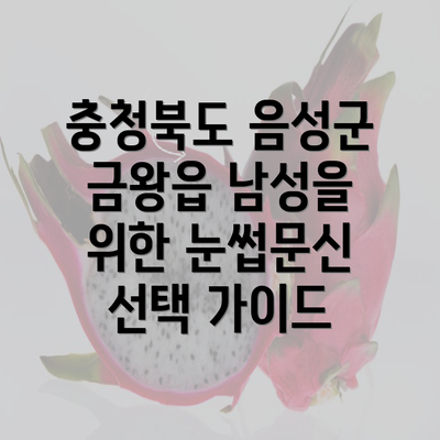 충청북도 음성군 금왕읍 남성을 위한 눈썹문신 선택 가이드