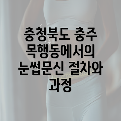 충청북도 충주 목행동에서의 눈썹문신 절차와 과정