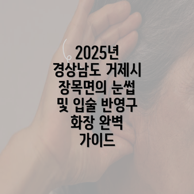 2025년 경상남도 거제시 장목면의 눈썹 및 입술 반영구 화장 완벽 가이드