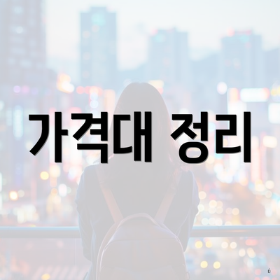 가격대 정리