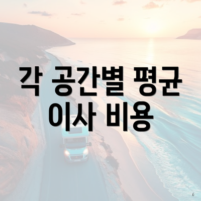 각 공간별 평균 이사 비용