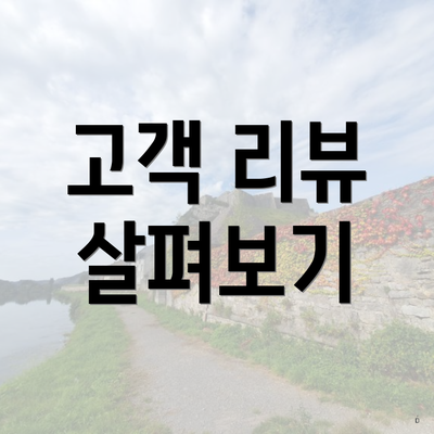 고객 리뷰 살펴보기