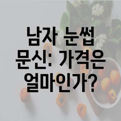 남자 눈썹 문신: 가격은 얼마인가?