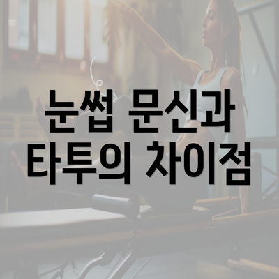 눈썹 문신과 타투의 차이점