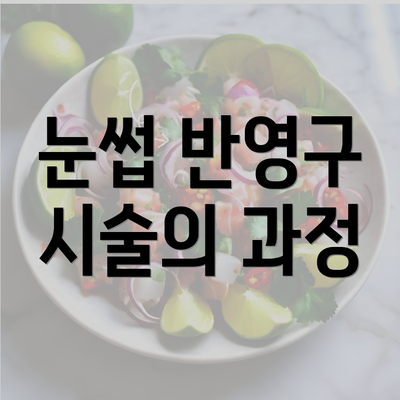 눈썹 반영구 시술의 과정