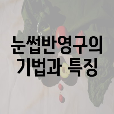 눈썹반영구의 기법과 특징