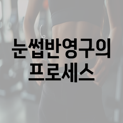 눈썹반영구의 프로세스