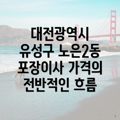 대전광역시 유성구 노은2동 포장이사 가격의 전반적인 흐름