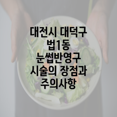 대전시 대덕구 법1동 눈썹반영구 시술의 장점과 주의사항