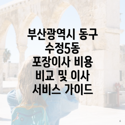 부산광역시 동구 수정5동 포장이사 비용 비교 및 이사 서비스 가이드