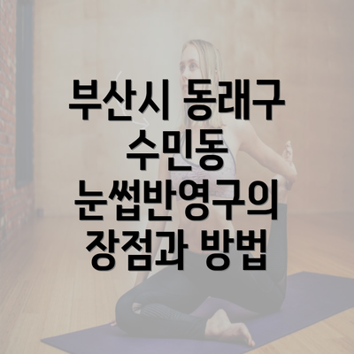 부산시 동래구 수민동 눈썹반영구의 장점과 방법