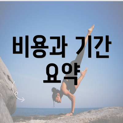 비용과 기간 요약