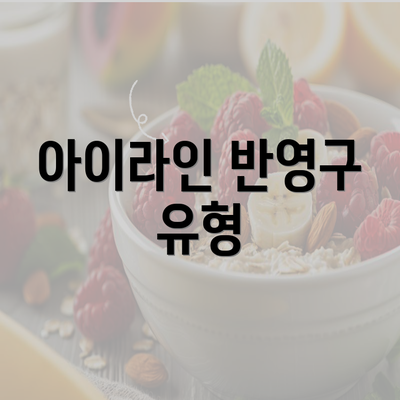 아이라인 반영구 유형