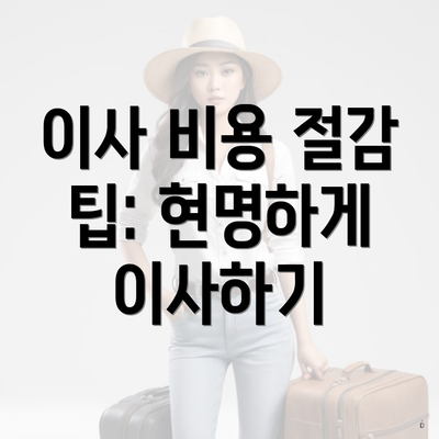 이사 비용 절감 팁: 현명하게 이사하기