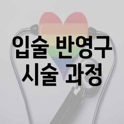 입술 반영구 시술 과정