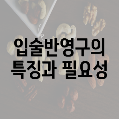 입술반영구의 특징과 필요성