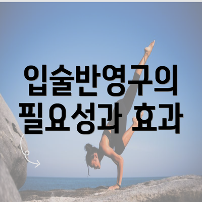 입술반영구의 필요성과 효과