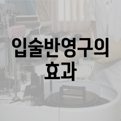 입술반영구의 효과