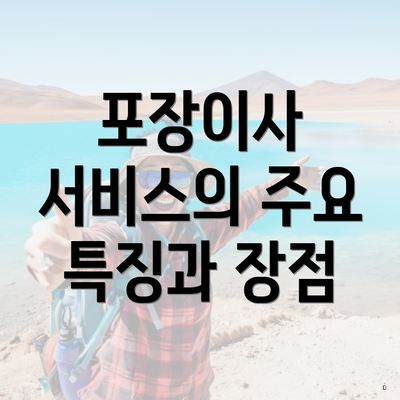 포장이사 서비스의 주요 특징과 장점