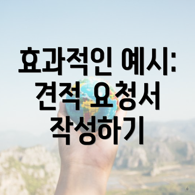 효과적인 예시: 견적 요청서 작성하기