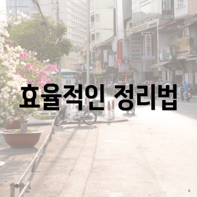 효율적인 정리법